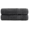 Premium Bath Towels SOLUND 2pcs Anthracite 100x150cm - Hipomarket