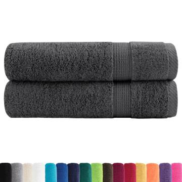 Premium Bath Towels SOLUND 2pcs Anthracite 100x150cm - Hipomarket