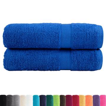 Premium Bath Towels SOLUND 2pcs Blue 100x150cm 600gsm | HipoMarket