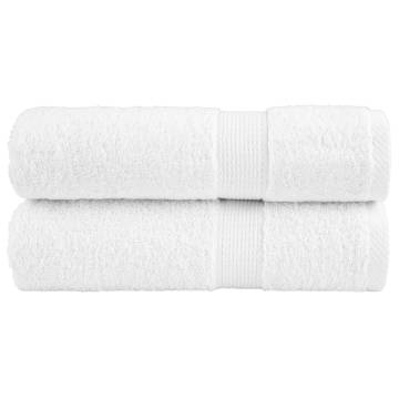 Premium Hand Towels SOLUND 2pcs - Soft & Absorbent White Towels