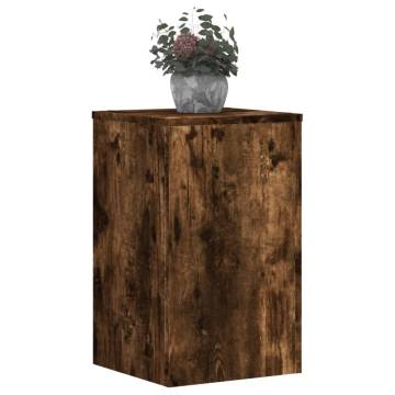 Smoked Oak Plant Stands - Set of 2 | 30x30x50 cm