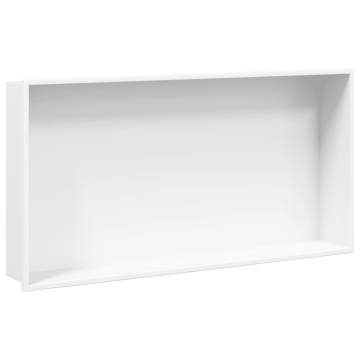 Shower Niche Matt White 62x32x9 cm - Durable Stainless Steel