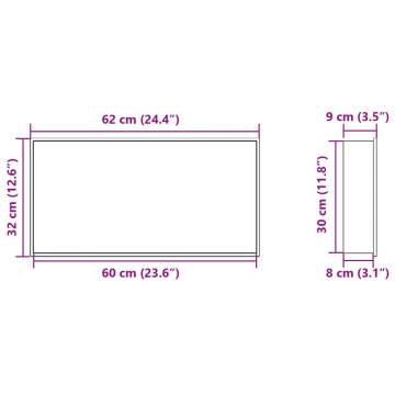 Shower Niche Matt White 62x32x9 cm - Durable Stainless Steel