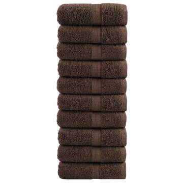 Premium Soap Towels SOLUND - 10pcs Brown 30x30cm 600gsm