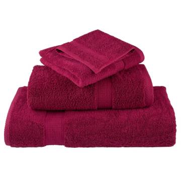 Premium SOLUND Towels - 4pcs Bordeaux 100x200cm | Hipomarket