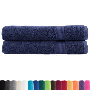 Premium Navy Blue Towels SOLUND - 2pcs 100x200cm 600gsm