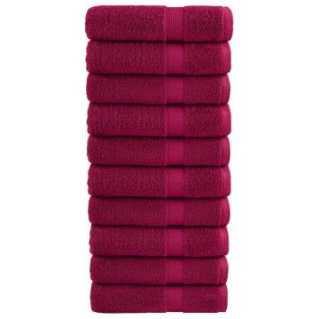 Premium Bath Towels SOLUND 10pcs Bordeaux - Soft & Absorbent