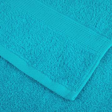 Premium Shower Towels SOLUND - 10 pcs Turquoise 70x140 cm 600 gsm