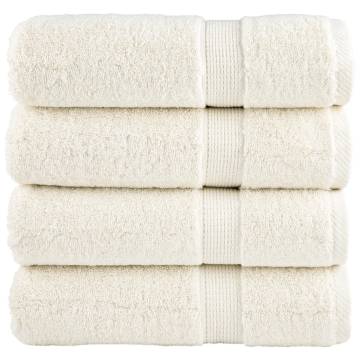 Premium Shower Towels SOLUND 4 pcs Cream - 600 gsm Softness