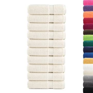 Premium Hand Towels SOLUND 10 pcs - Soft Durable Cream Towels