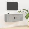 Wall Mounted TV Cabinet Concrete Grey 100x34.5x40 cm Colour concrete grey Quantity in Package 1 Height 40 cm Width 100 cm 