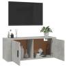 Wall Mounted TV Cabinet Concrete Grey - Stylish Storage Solution