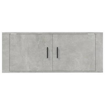 Wall Mounted TV Cabinet Concrete Grey - Stylish Storage Solution