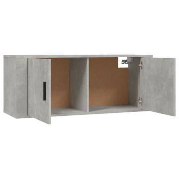 Wall Mounted TV Cabinet Concrete Grey - Stylish Storage Solution