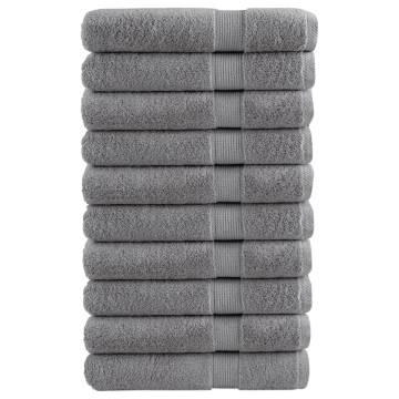 Premium SOLUND Towels - 10pcs Grey 100x200cm (600gsm)