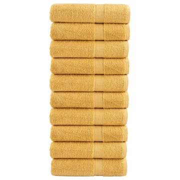 Premium Hand Towels SOLUND 10pcs Gold | 600gsm & Soft