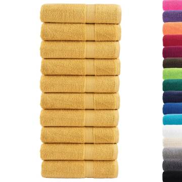 Premium Hand Towels SOLUND 10pcs Gold | 600gsm & Soft