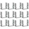  Fence Anchors 12 pcs Silver 14x6x15 cm Galvanised Steel Size 14 x 6 x 15 cm Quantity in Package 12 