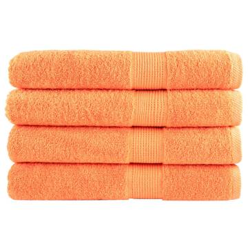 Premium Orange Towels SOLUND 4 pcs - 100x200 cm 600 gsm