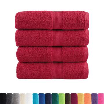 Premium Red Guest Towels SOLUND - 4 pcs, 30x50 cm | HipoMarket