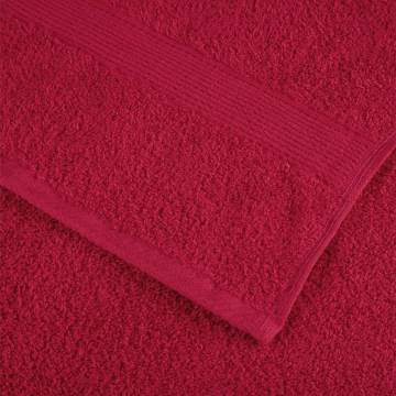 Premium Red Guest Towels SOLUND | 10 pcs 600 gsm - Hipomarket