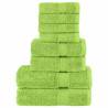 8 Piece Premium Towel Set SOLUND Apple Green - 600 GSM