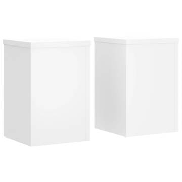 Stylish Plant Stands - 2 pcs White, Durable & Modern | HipoMarket