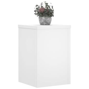 Stylish Plant Stands - 2 pcs White, Durable & Modern | HipoMarket