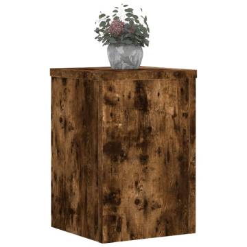 Plant Stands 2 pcs Smoked Oak - Durable Engineered Wood