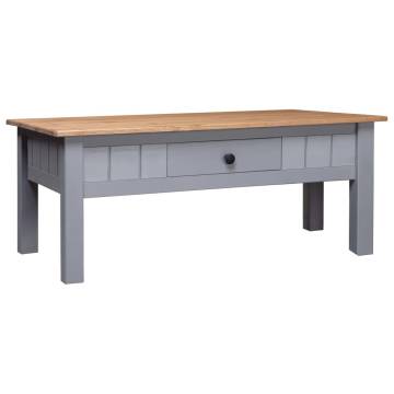 Coffee Table Grey 100x60 cm | Solid Pine Wood Panama Range