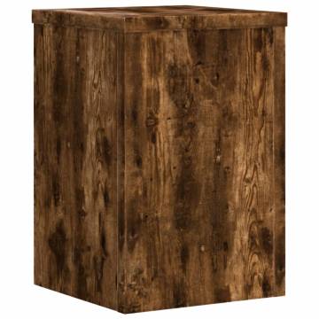 Plant Stands 2 pcs Smoked Oak - Durable Engineered Wood