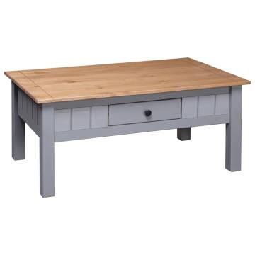 Coffee Table Grey 100x60 cm | Solid Pine Wood Panama Range