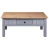 Coffee Table Grey 100x60 cm | Solid Pine Wood Panama Range