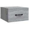 Wall-mounted Bedside Cabinet in Grey Sonoma - Stylish Storage