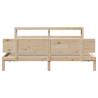 Solid Wood Pine Bed Frame with Headboard 200x200 cm | HipoMarket