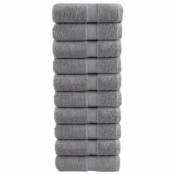 Premium Guest Towels SOLUND - 10pcs Grey | 600gsm Quality