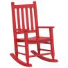 Red Solid Wood Rocking Chairs for Kids - 2 pcs | Hipo Market