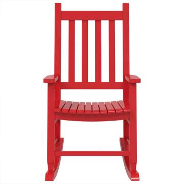 Red Solid Wood Rocking Chairs for Kids - 2 pcs | Hipo Market