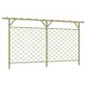 Wooden Garden Lattice Fence with Pergola Top | Hipo Market