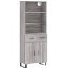 Elegant Highboard Grey Sonoma - Durable Engineered Wood Furniture