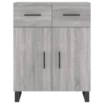 Elegant Highboard Grey Sonoma - Durable Engineered Wood Furniture