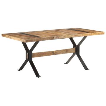 Dining Table 180x90 cm - Unique Rough Mango Wood Design