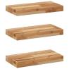 Floating Shelves 3 pcs - Oil Finished Solid Wood Acacia