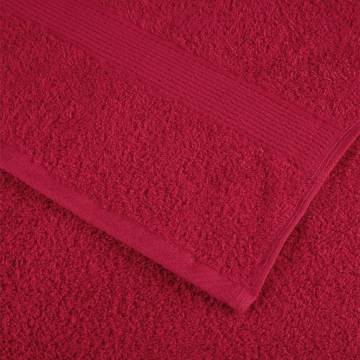 Premium SOLUND Towels Set - 4 Red Towels 100x200 cm 600 gsm