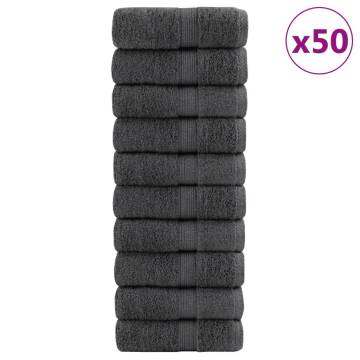 Premium Soap Towels SOLUND - 50pcs Anthracite 30x30cm 600gsm