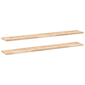 Floating Shelves 2 pcs - Solid Acacia Wood | Hipomarket UK