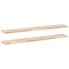 Floating Shelves 2 pcs - Solid Acacia Wood | Hipomarket UK