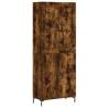 Stylish Highboard in Smoked Oak | 69.5x34x180 cm