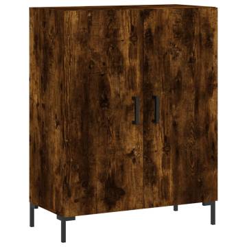 Stylish Highboard in Smoked Oak | 69.5x34x180 cm