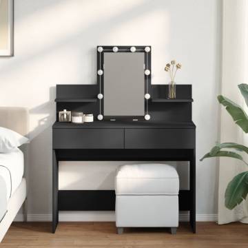 Dressing Table with LED - Stylish Black Vanity 100x40x130 cm